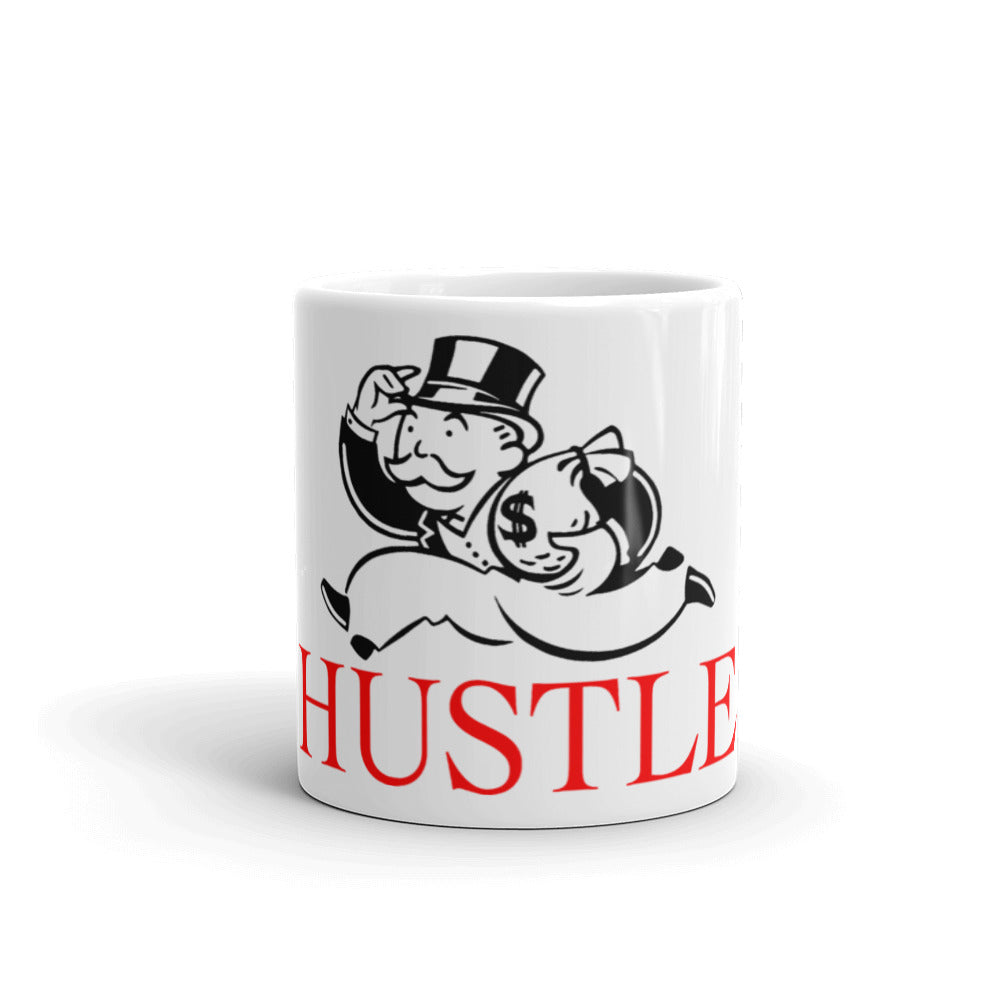 hustle coffee mug, monopoly man head crack coffee mug