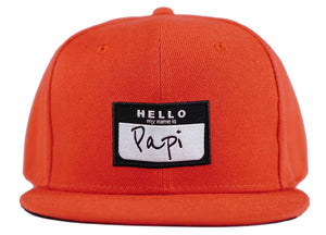 hello my name is papi snapback papi hat head crack nyc 