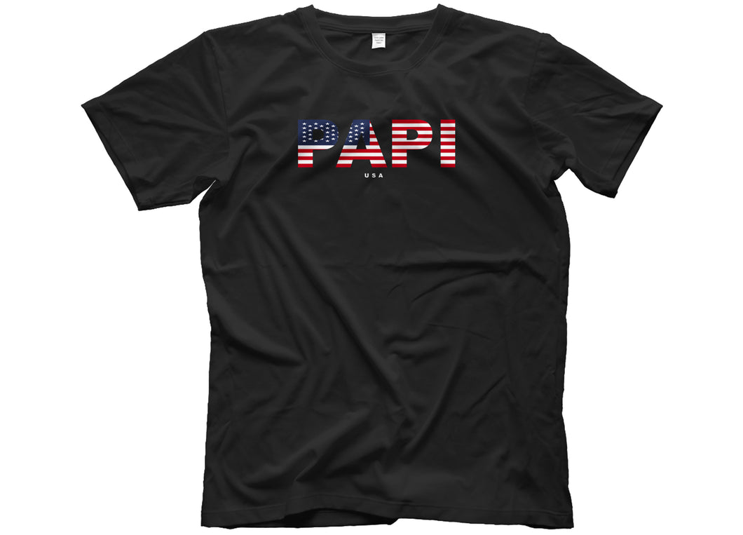 papi usa 4th of july t shirt head crack nyc 