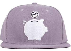 time is money snapback piggy bank hat head crack nyc 