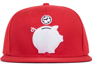 time is money snapback piggy bank hat head crack nyc 